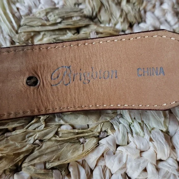 Vintage Brighton leather and fabric heart & B belt, size 30 - Picture 8 of 12